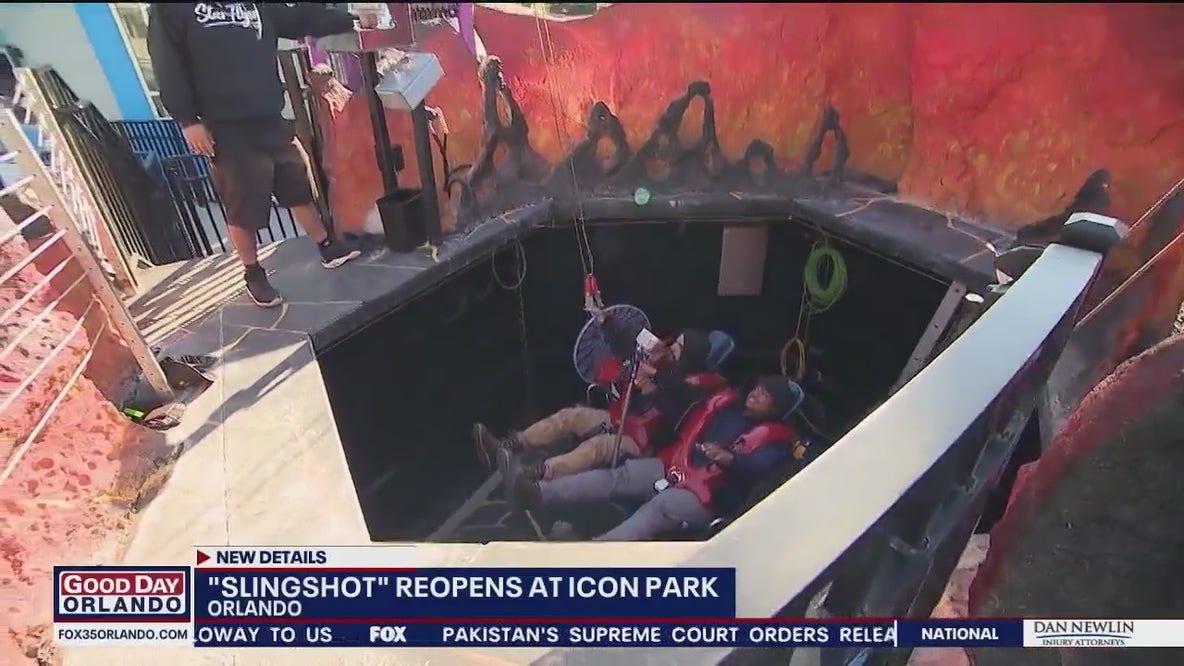 Slingshot ride reopens at ICON Park